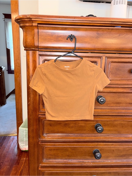 wild fable Tops - Wild Fable Brown Rust Cropped Baby Tee Short Sleeve Size Small